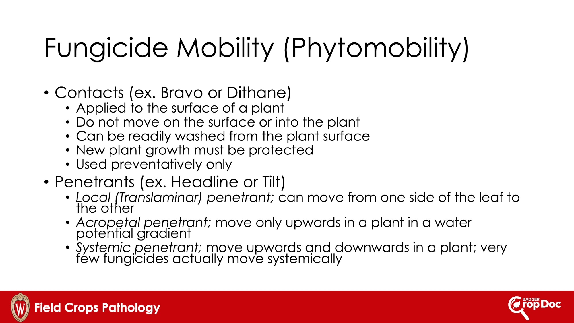 Fungicide-Mobility